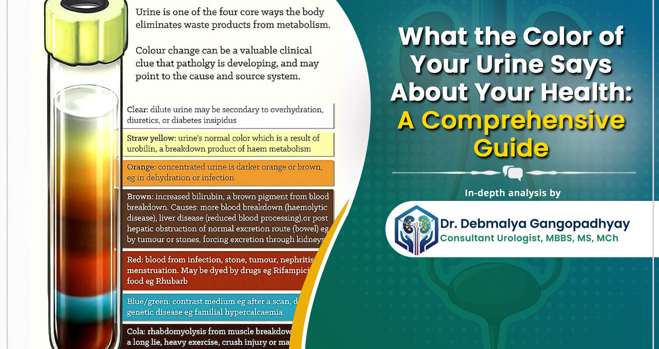 A Comprehensive Guide to ‘What the Color of Your Urine Says About Your Health′ by Dr. Debmalya Gangopadhyay, Consultant Urologist in Kolkata