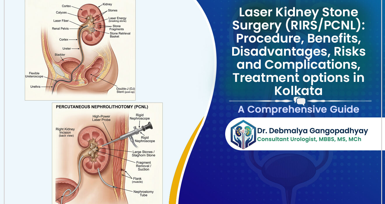 Laser Kidney Stone Surgery (RIRS/PCNL): Procedure, Benefits, Disadvantages, Risks and Complications, Treatment options in Kolkata