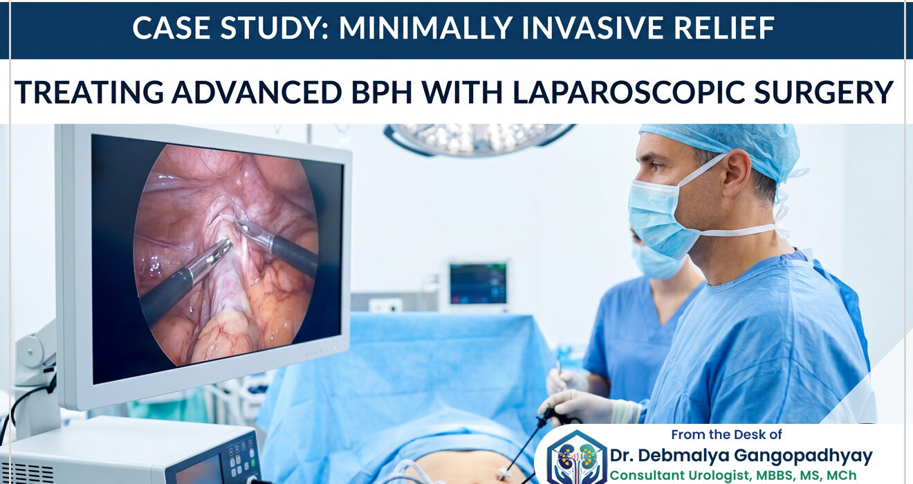 ‘Case Study 3: Minimally Invasive Relief: Treating Advanced BPH with Laparoscopic Surgery' – from the desk of Dr. Debmalya Gangopadhyay, Senior Consultant Urologist, Apollo Multispeciality Hospitals, Kolkata, India